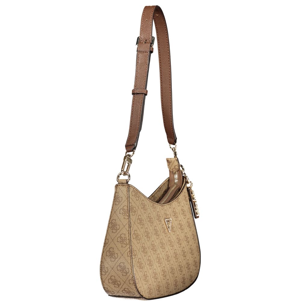 Guess Jeans Beige Polyurethane Women Handbag | Regal Royce