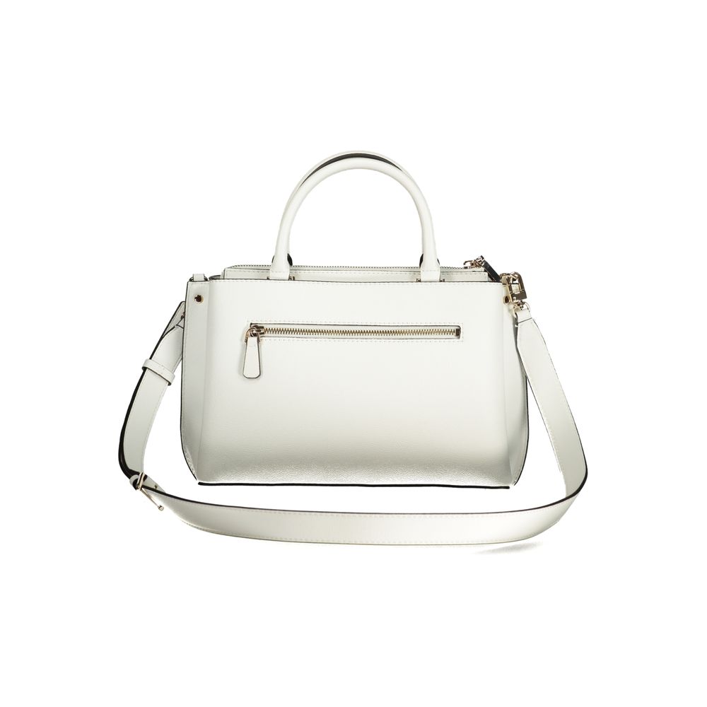 Guess Jeans White Polyurethane Women Handbag | Regal Royce