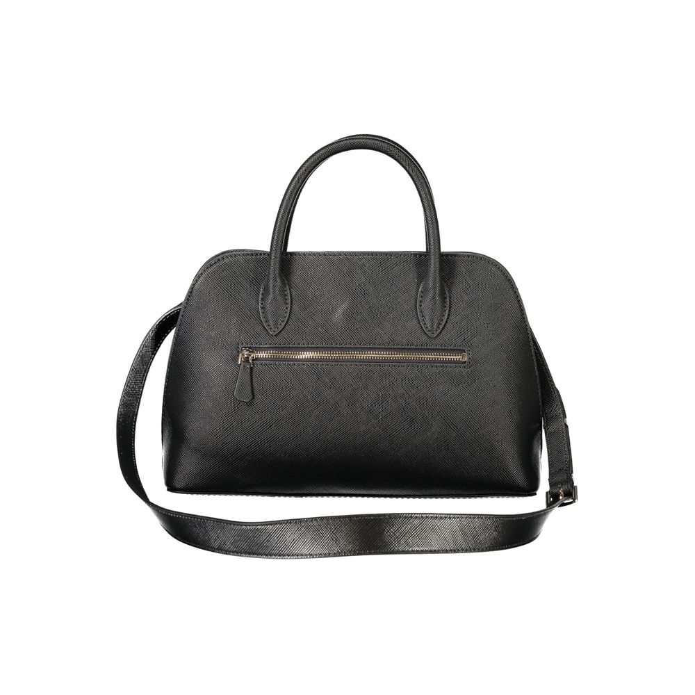 Guess Jeans Black Polyurethane Women Handbag | Regal Royce