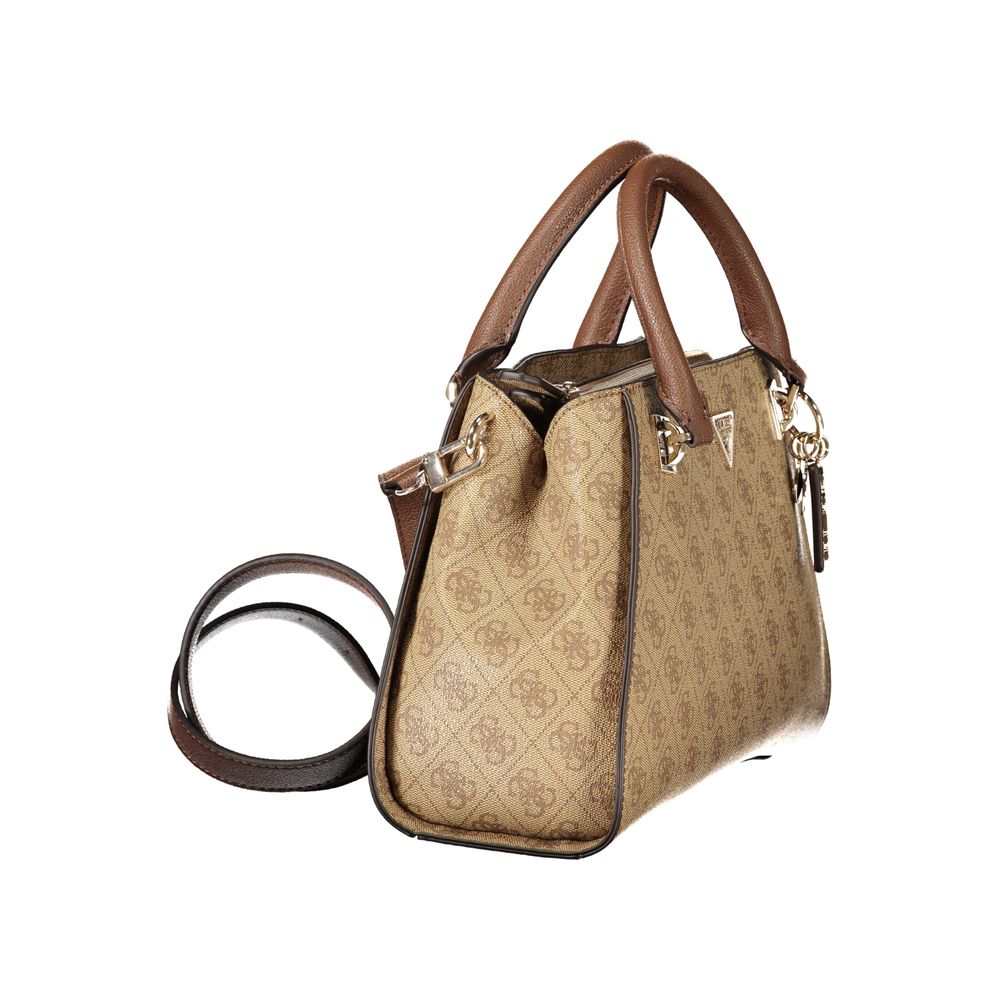 Guess Jeans Beige Polyurethane Women Handbag | Regal Royce