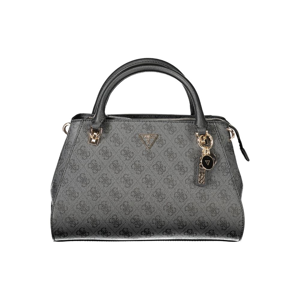 Guess Jeans Black Polyurethane Women Handbag | Regal Royce