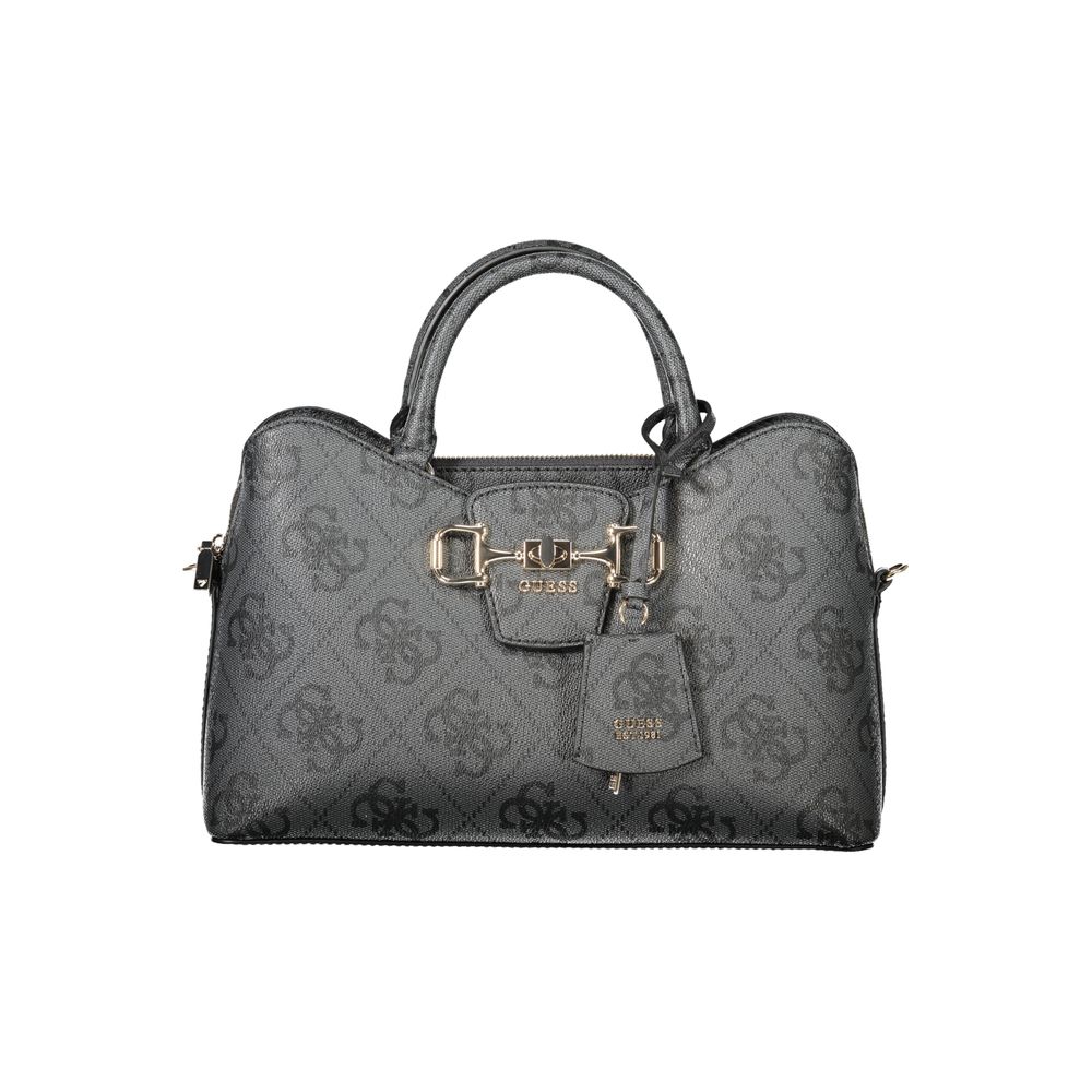 Guess Jeans "Black Polyurethane Women Handbag" | Regal Royce