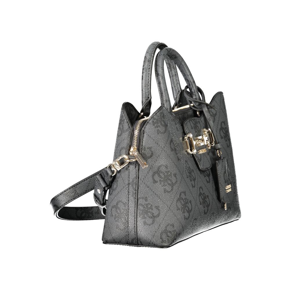 Guess Jeans "Black Polyurethane Women Handbag" | Regal Royce