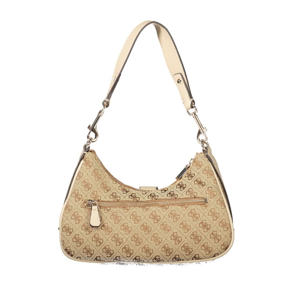 Guess Jeans Beige Polyurethane Women Handbag | Regal Royce