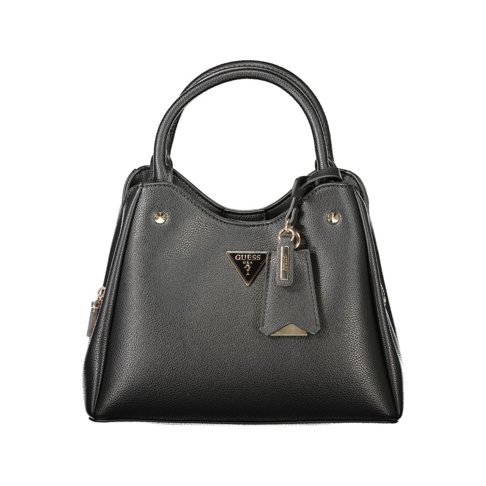 Guess Jeans Black Polyurethane Women Handbag | Regal Royce