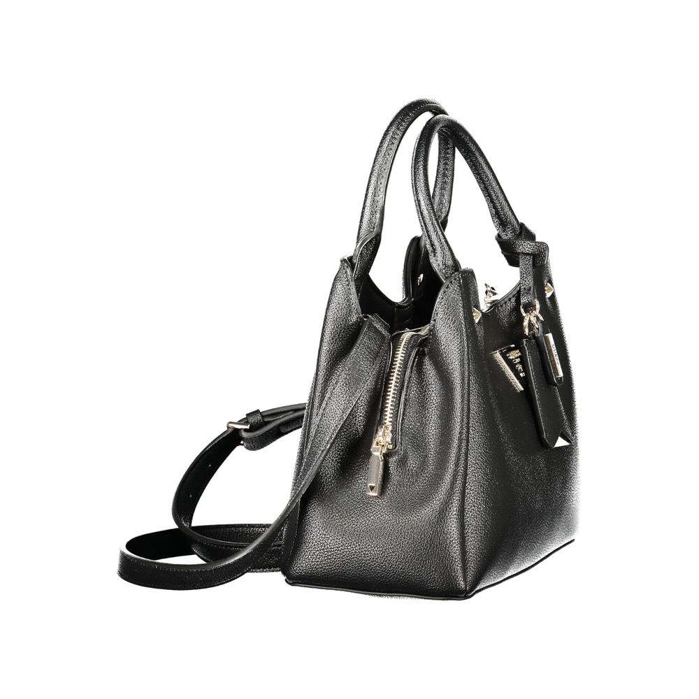 Guess Jeans Black Polyurethane Women Handbag | Regal Royce