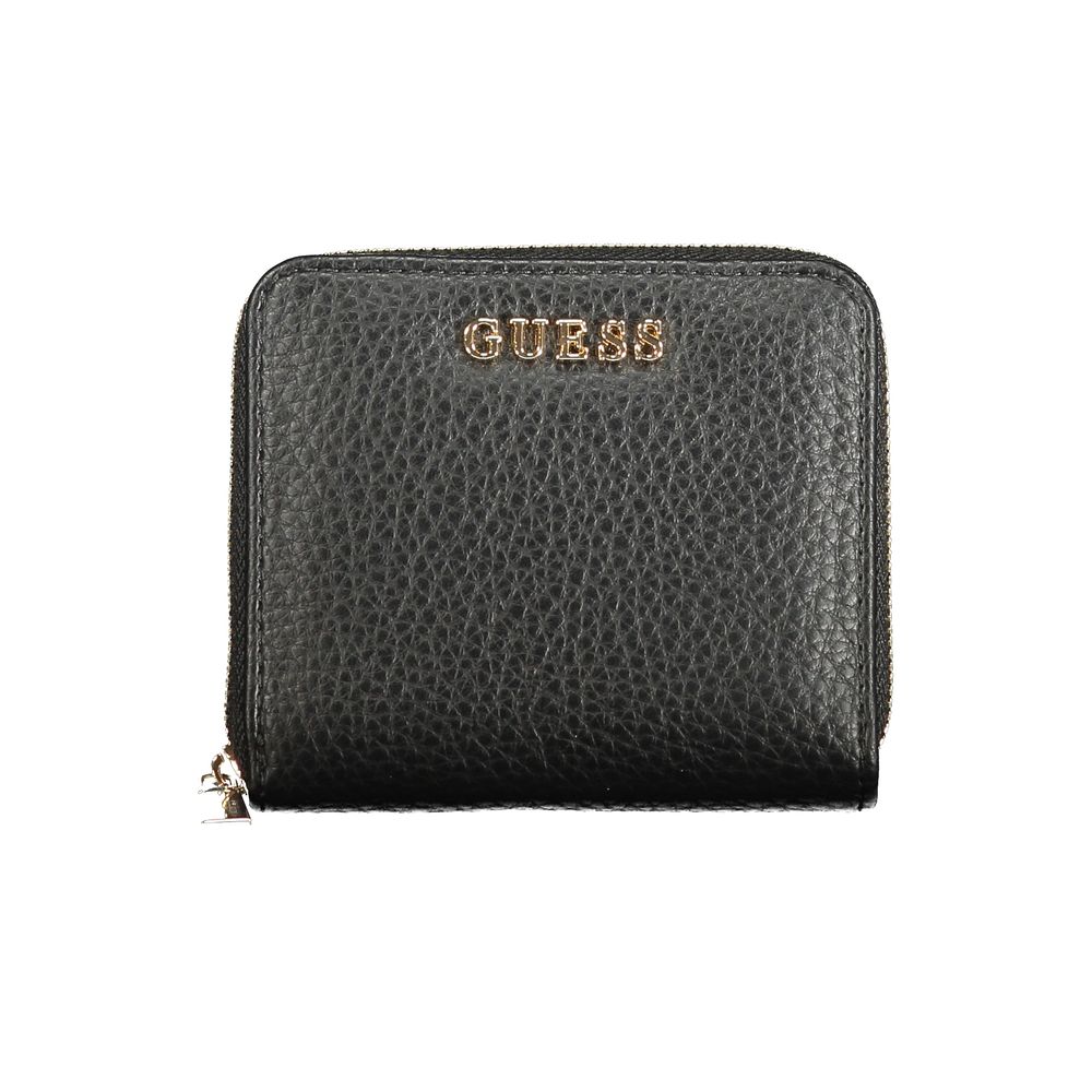 Guess Jeans Black Polyurethane Women Wallet | Regal Royce