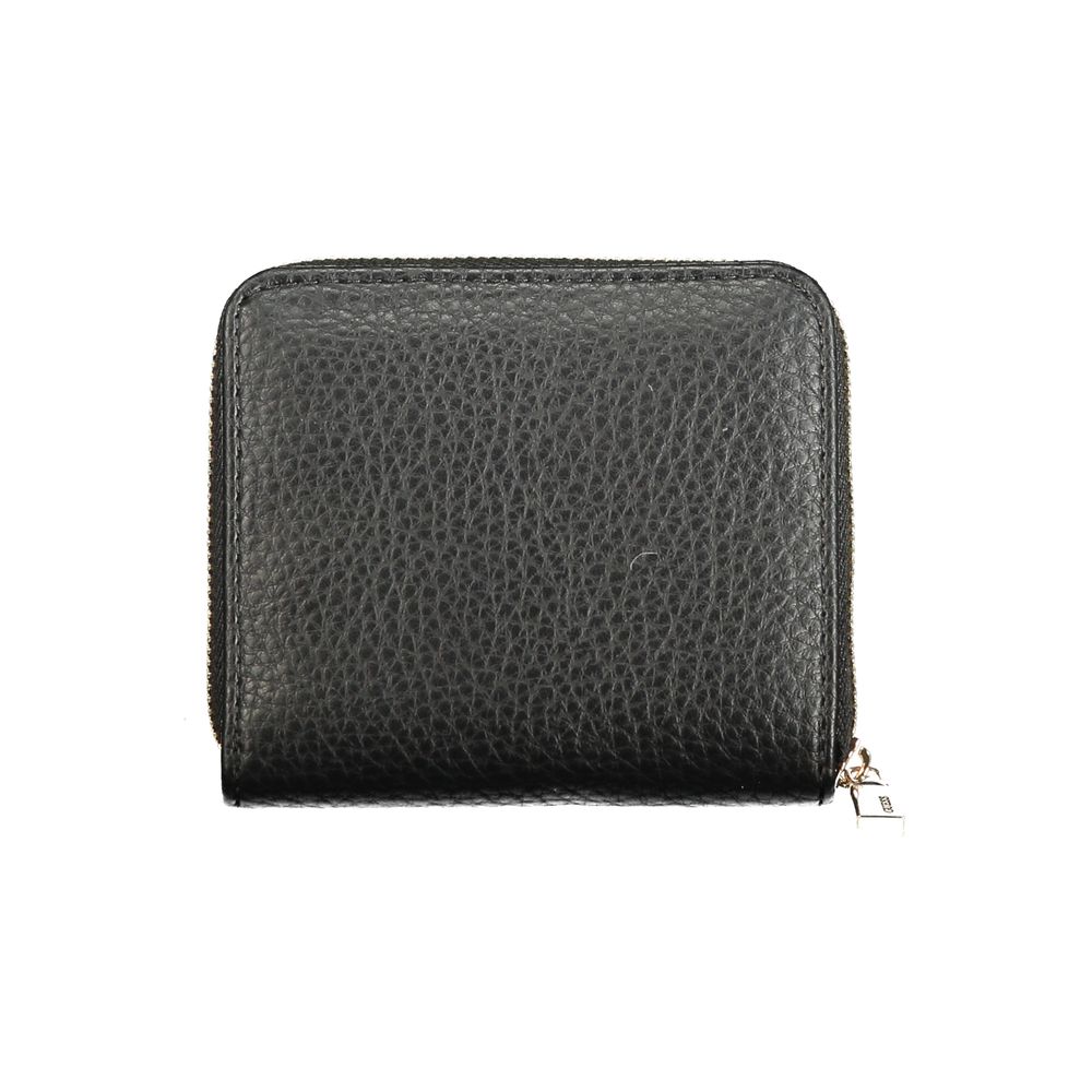 Guess Jeans Black Polyurethane Women Wallet | Regal Royce