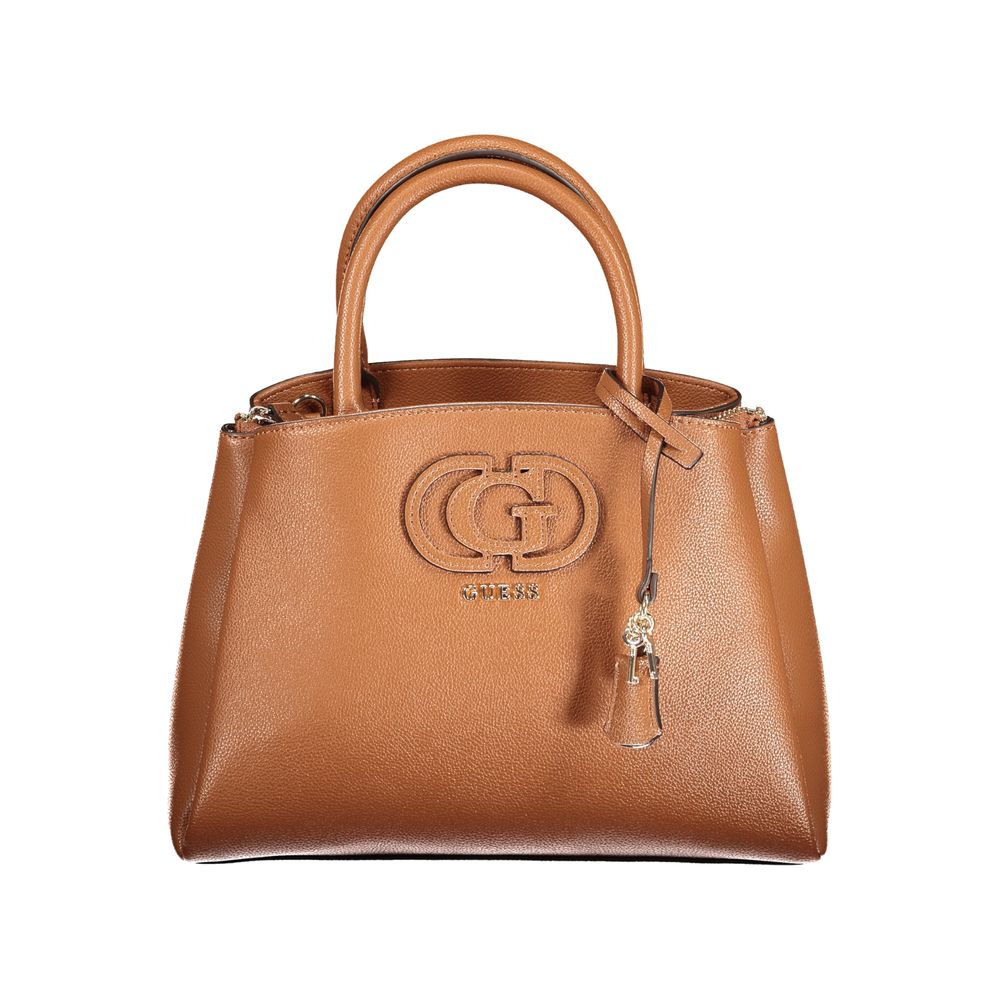 Guess Jeans Marrone Polyurethane Women Handbag | Regal Royce