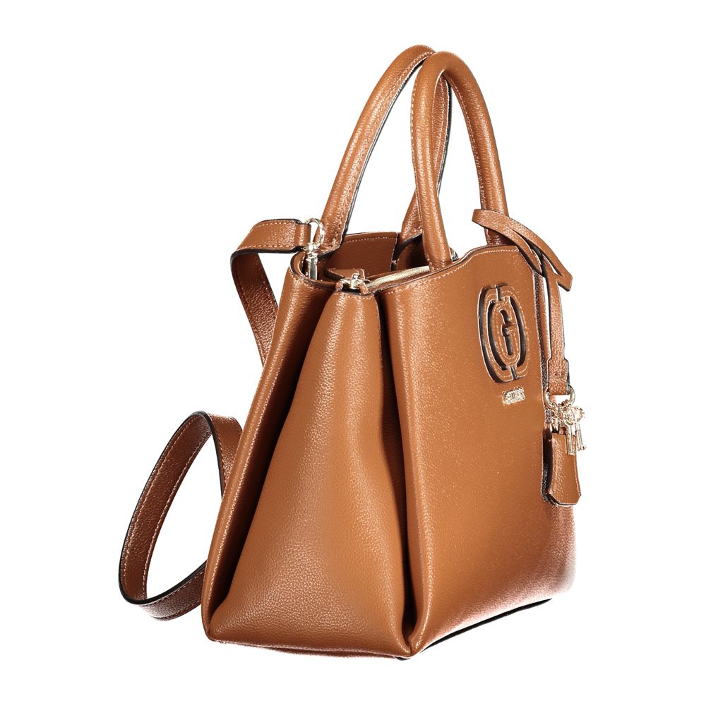 Guess Jeans Marrone Polyurethane Women Handbag | Regal Royce