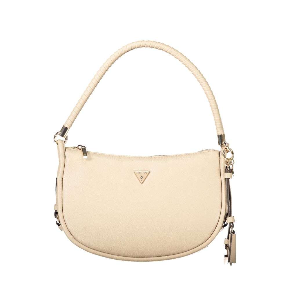 Guess Jeans Beige Polyurethane Women Handbag | Regal Royce