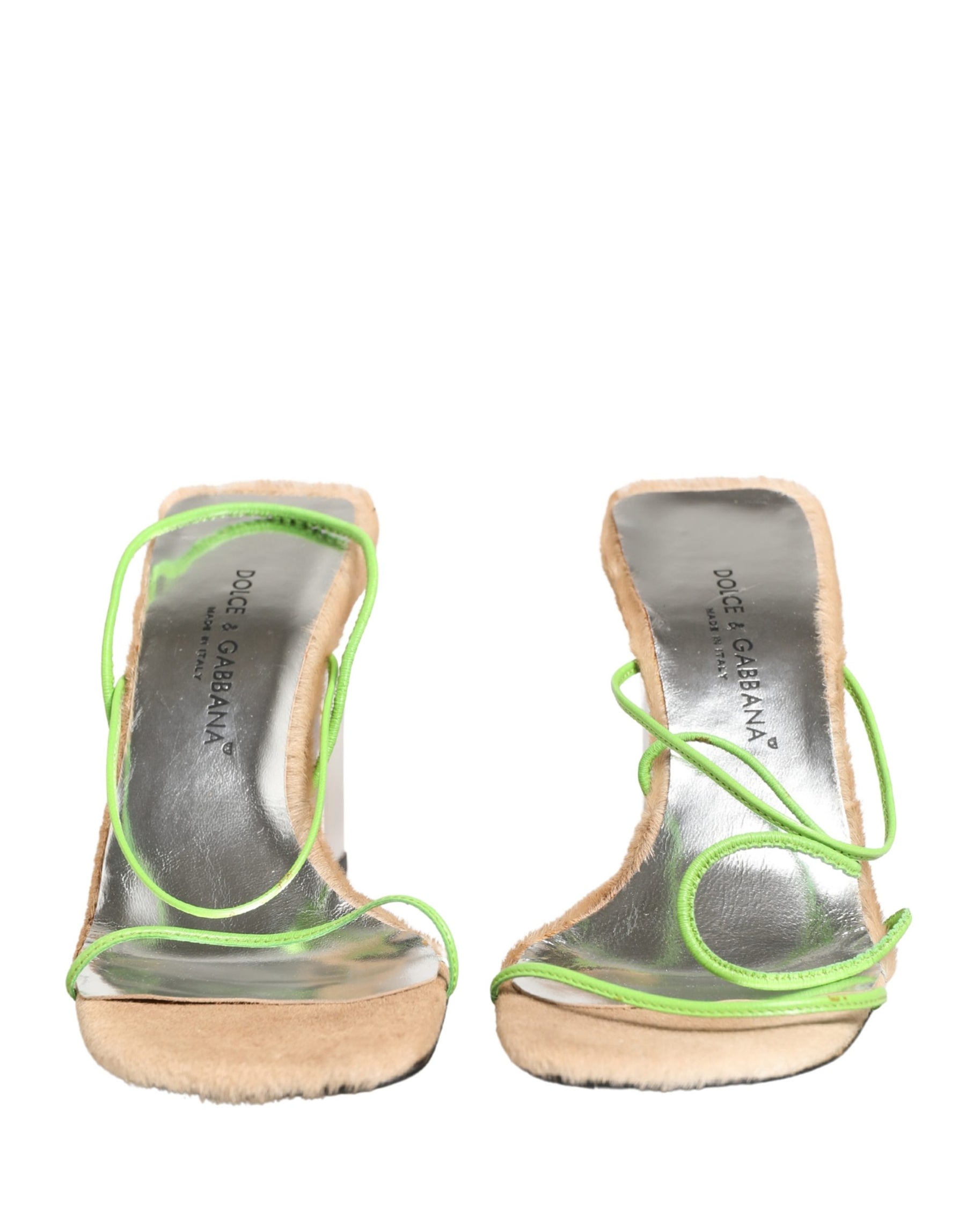 Dolce & Gabbana Multicolor Leather Block Heels Sandals Shoes | Regal Royce