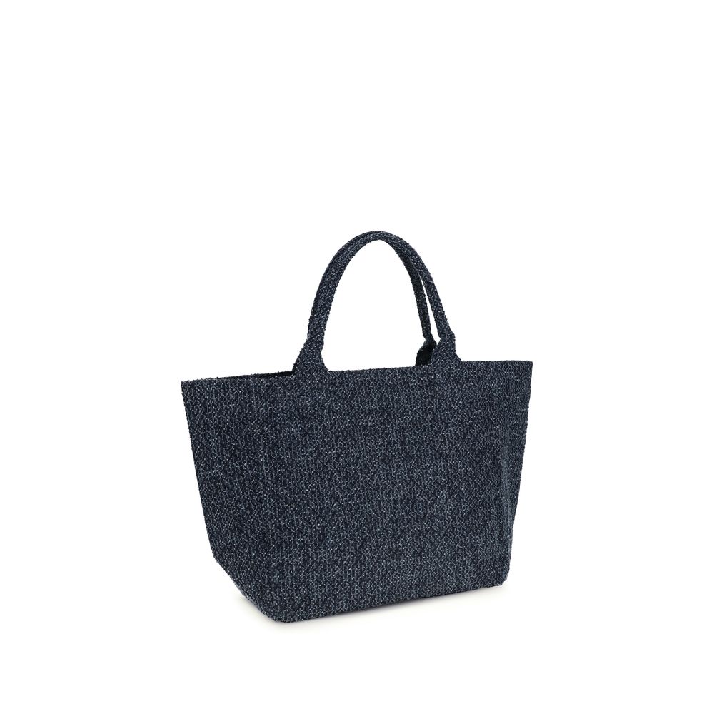 Ganni Blue Cotton Shoulder Bag | Regal Royce