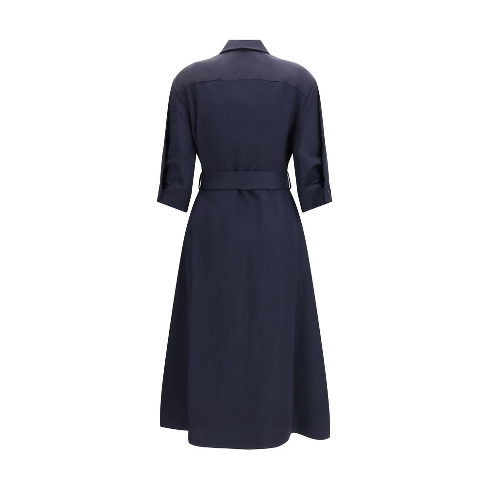 P.A.R.O.S.H. Blue Viscose Casual Dress