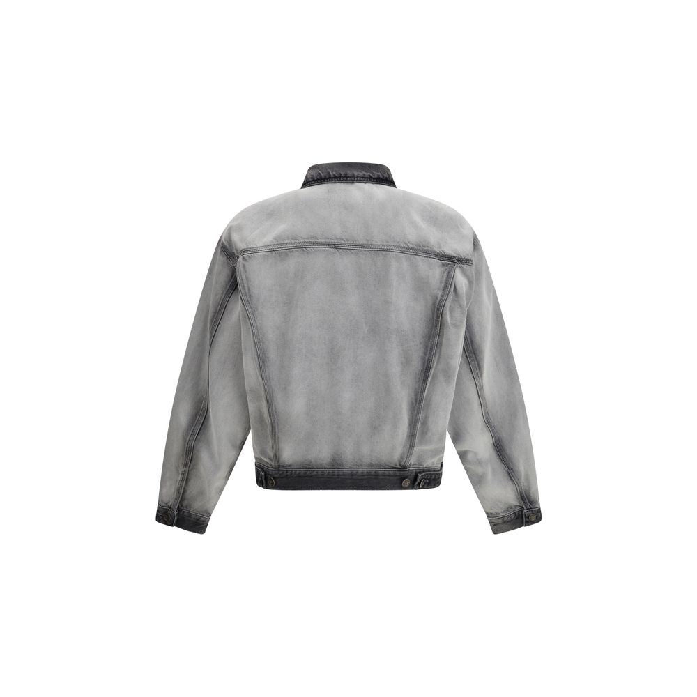 Diesel Gray Cotton Denim Jacket | Regal Royce