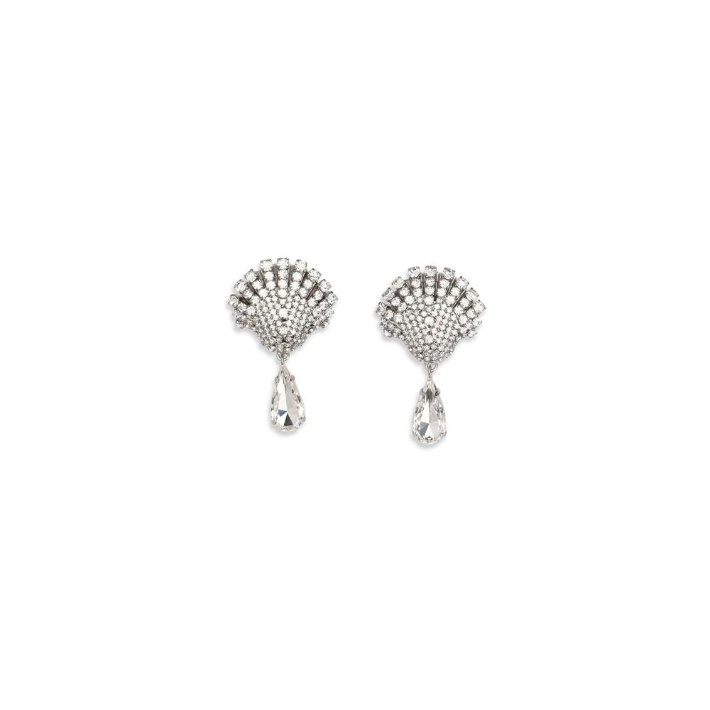 Alessandra Rich Silver Metal Earrings | Regal Royce