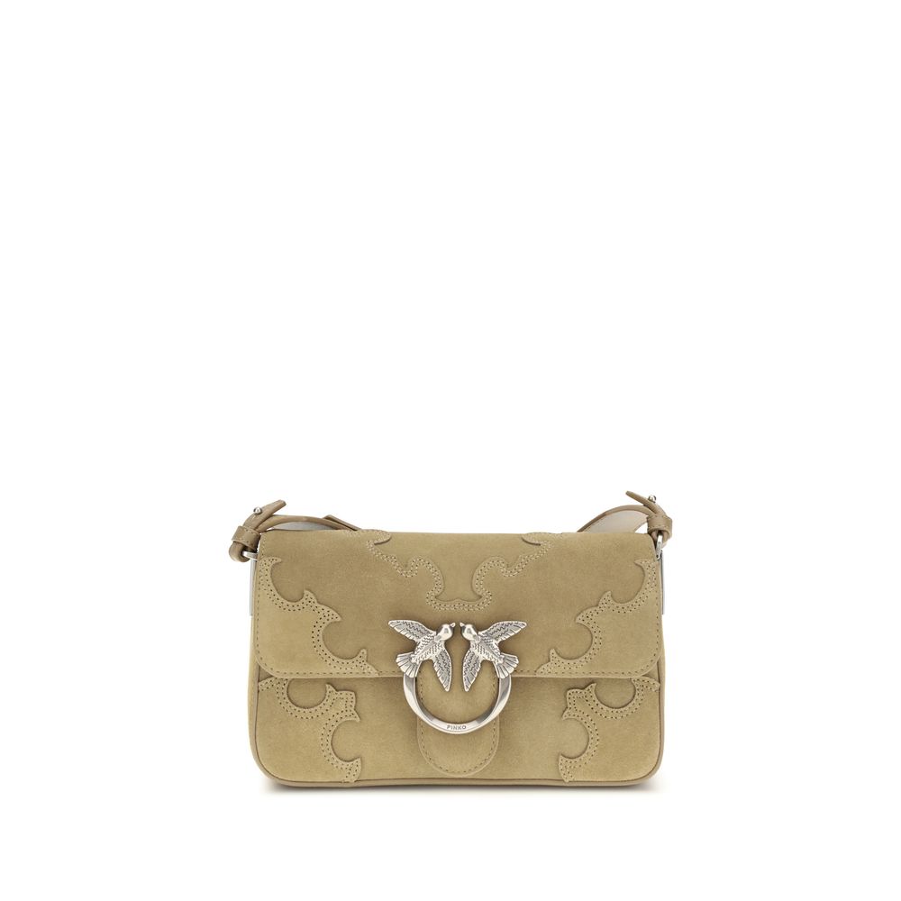 PINKO Beige Calf Leather Bos Taurus Shoulder Bag | Regal Royce