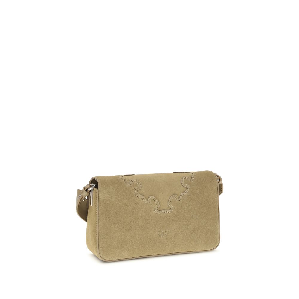 PINKO Beige Calf Leather Bos Taurus Shoulder Bag | Regal Royce