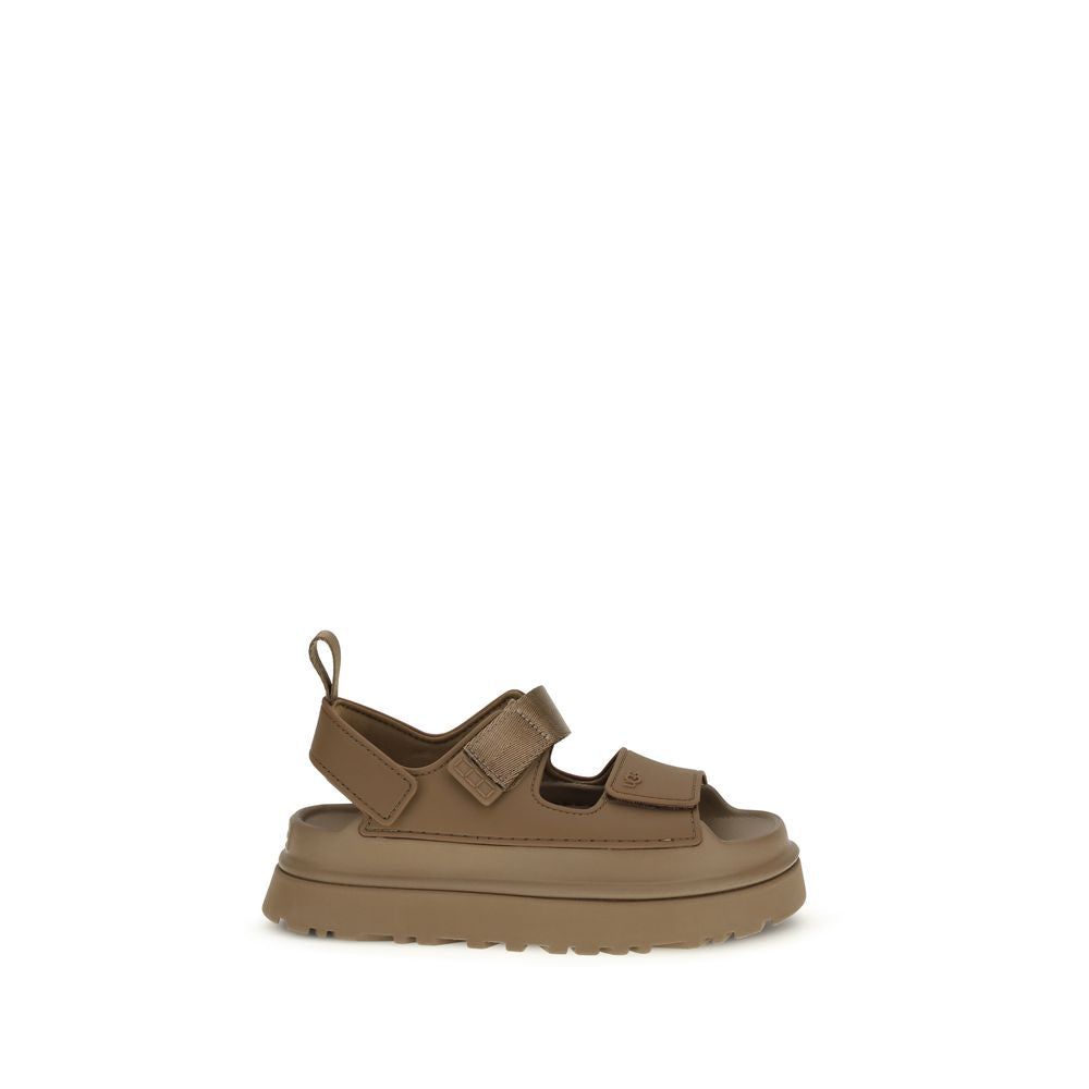 UGG Brown Recycled Polyester Flat Sandals | Regal Royce
