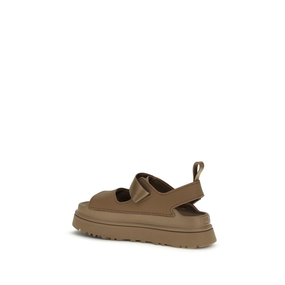 UGG Brown Recycled Polyester Flat Sandals | Regal Royce