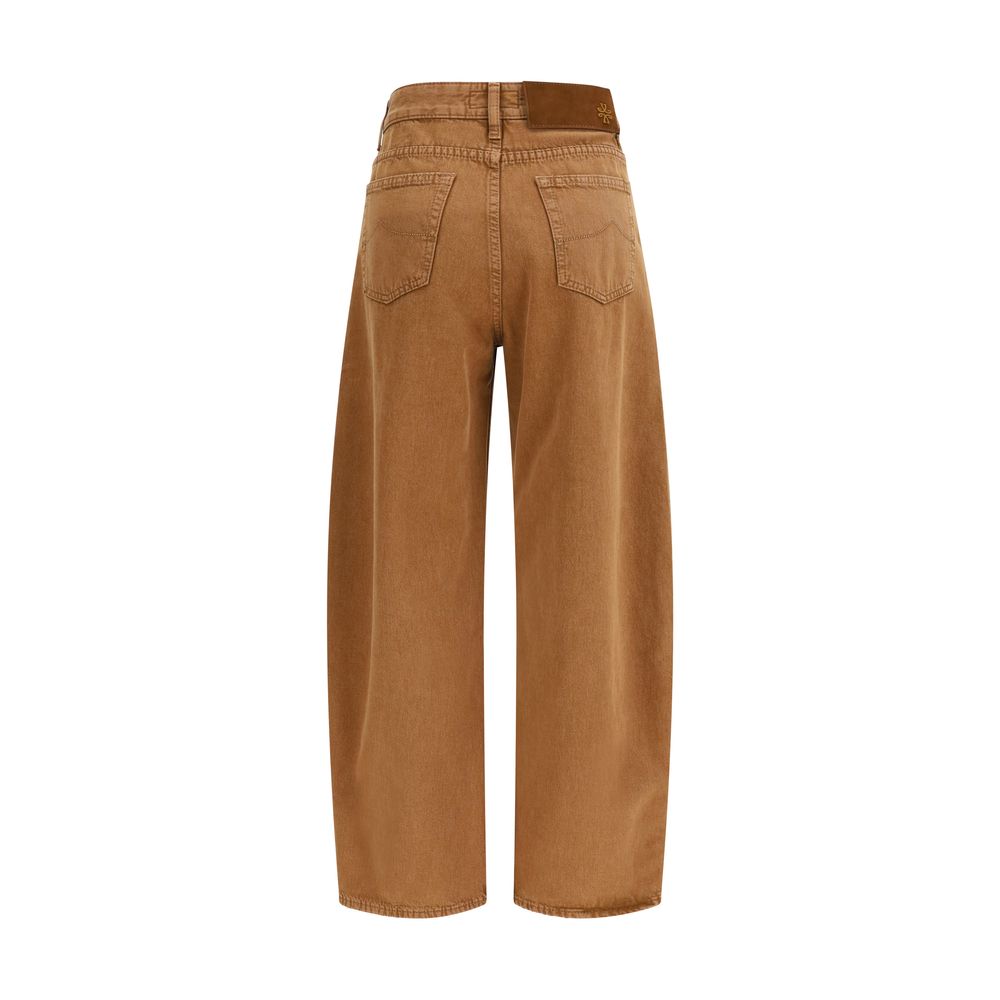 Jacob Cohen Brown Cotton Relaxed Fit Jeans | Regal Royce