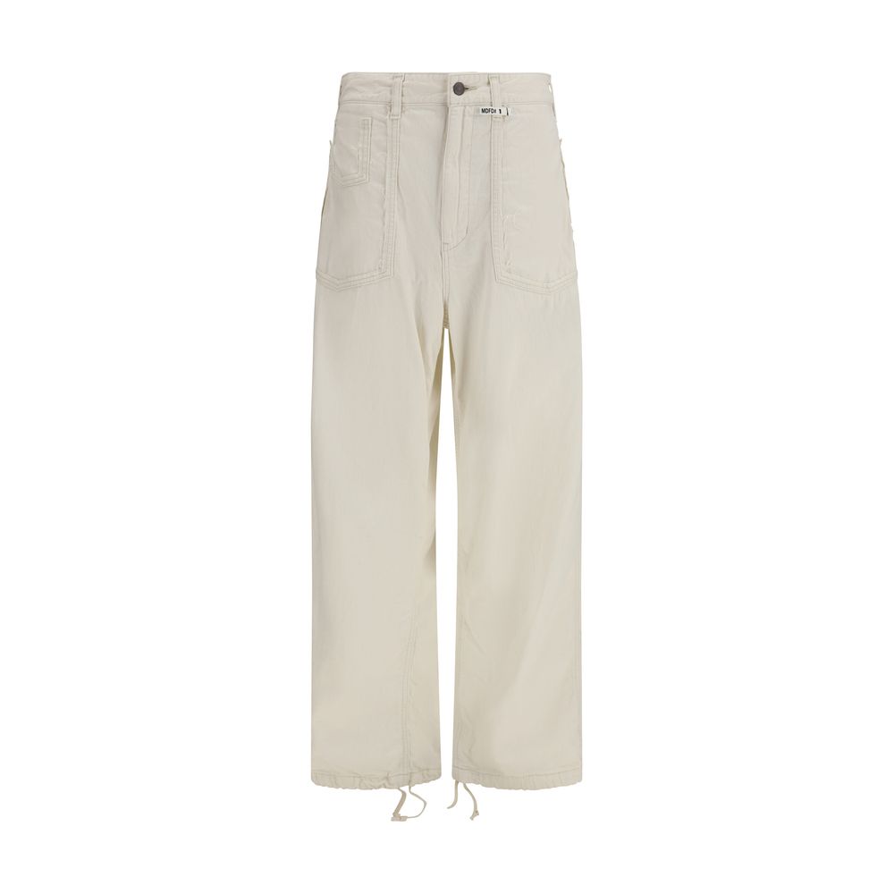 Maison Mihara Yasuhiro White Cotton Casual Pants | Regal Royce