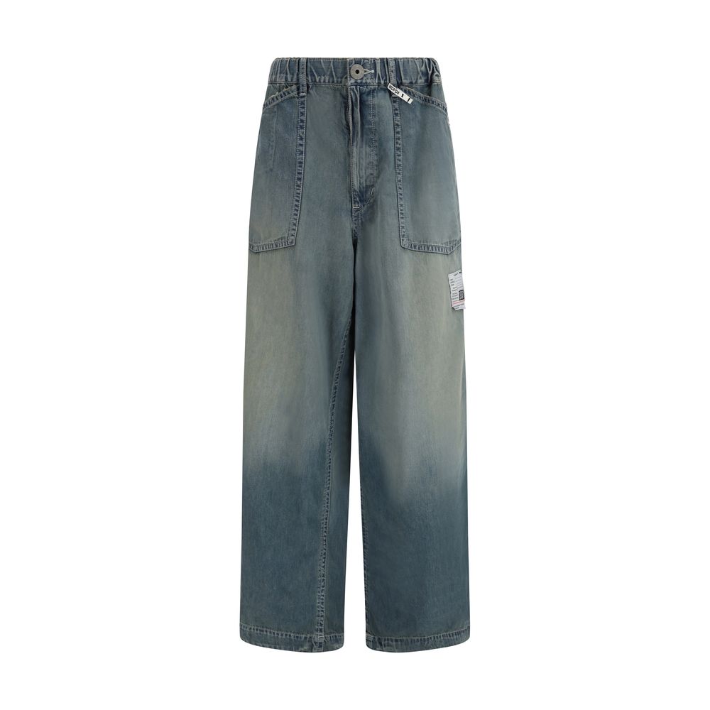 Maison Mihara Yasuhiro Blue Cotton Relaxed Fit Jeans | Regal Royce