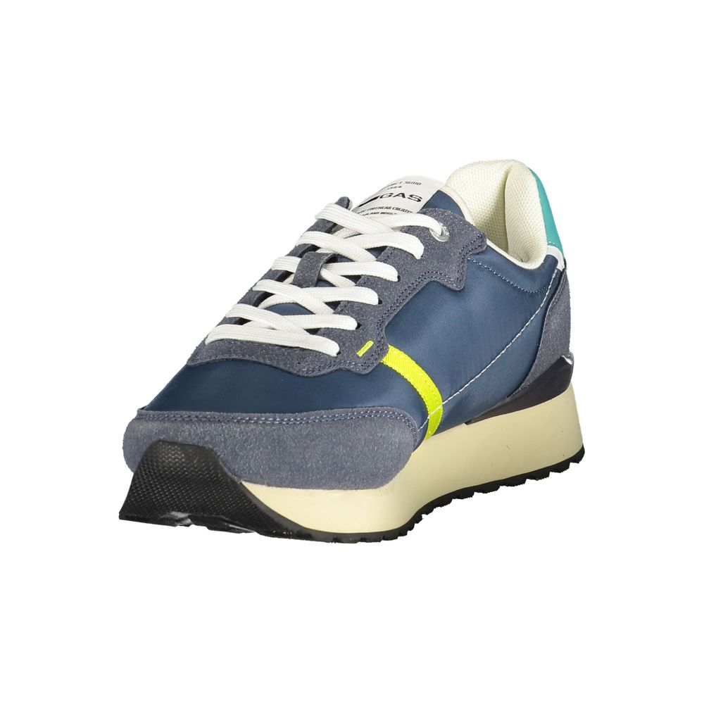 Gas Blue Polyester Men Sneaker | Regal Royce