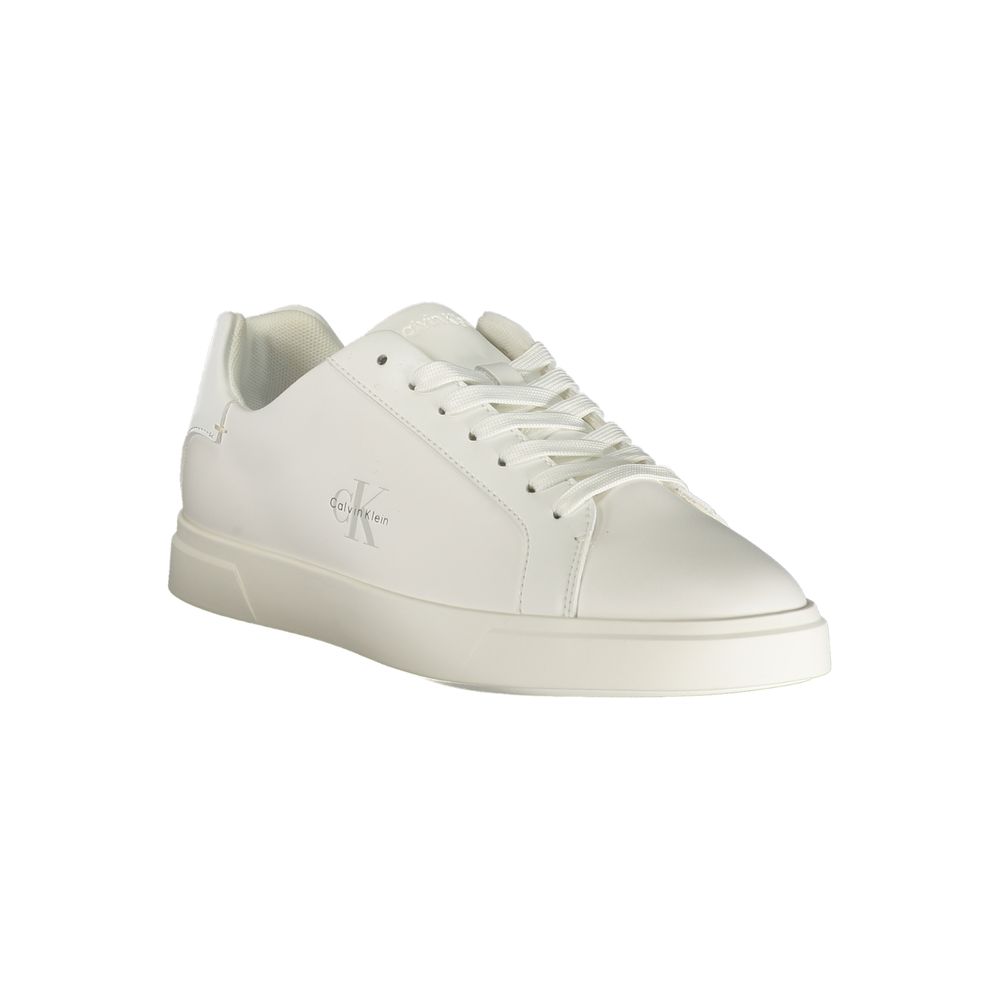 Calvin Klein White Polyurethane Women Sneaker | Regal Royce