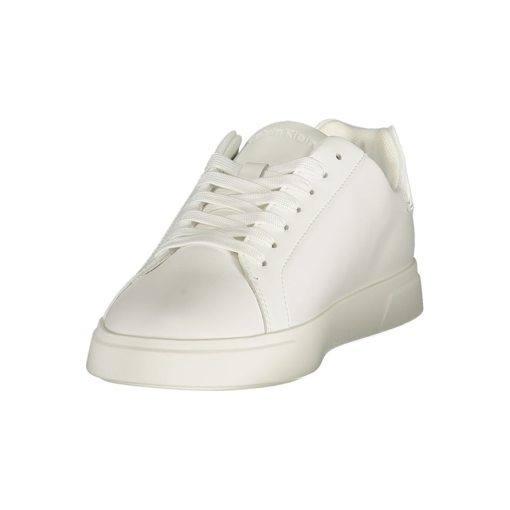Calvin Klein White Polyurethane Women Sneaker | Regal Royce