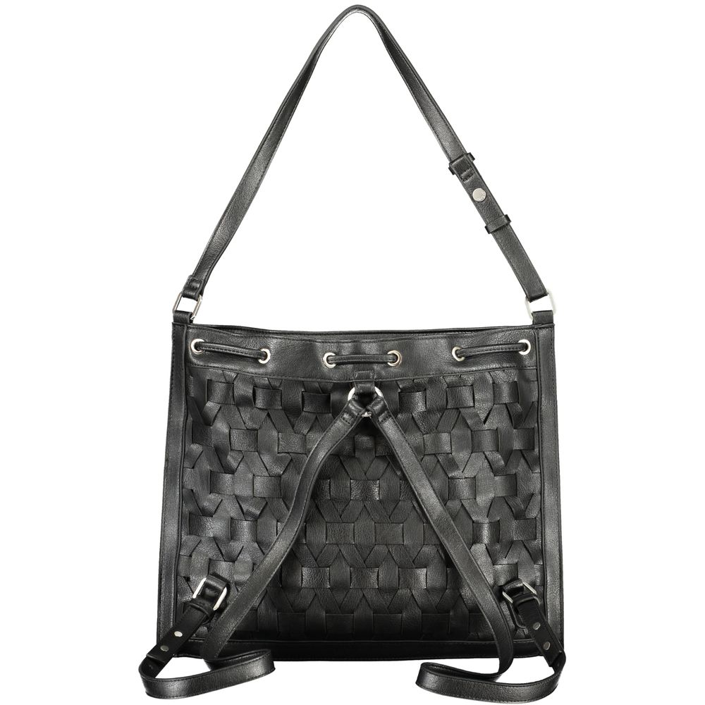 Desigual Black Polyurethane Women Backpack | Regal Royce