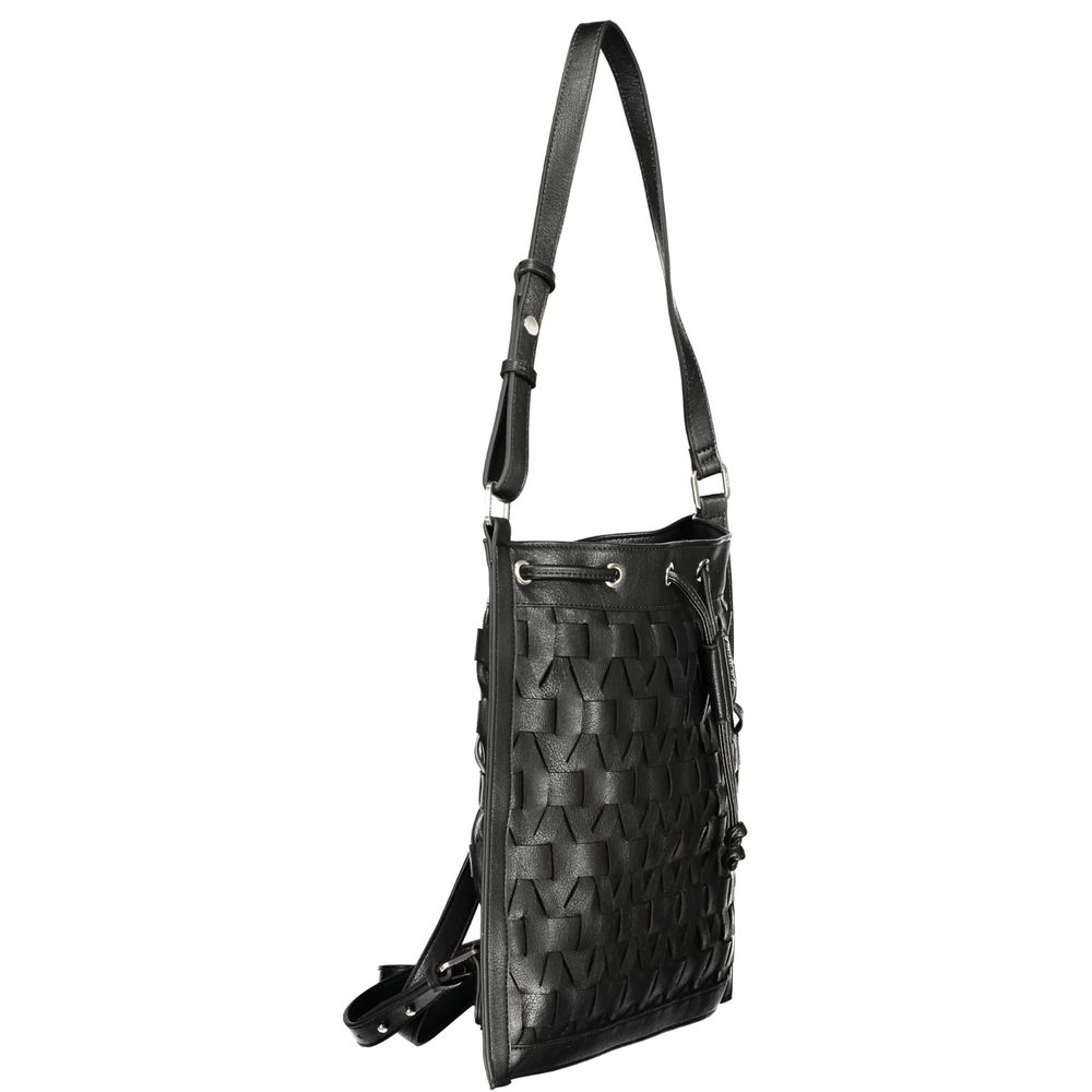 Desigual Black Polyurethane Women Backpack | Regal Royce