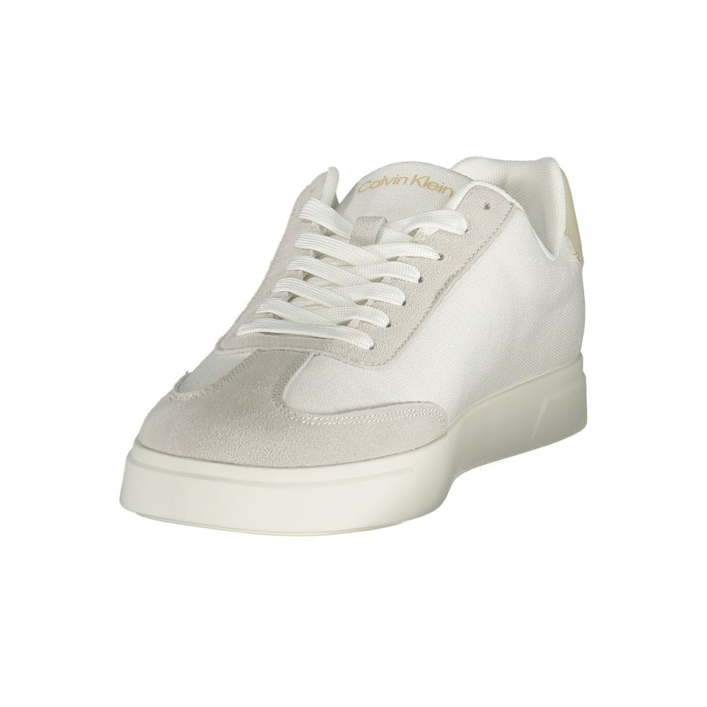 Calvin Klein White Polyurethane Men Sneaker | Regal Royce
