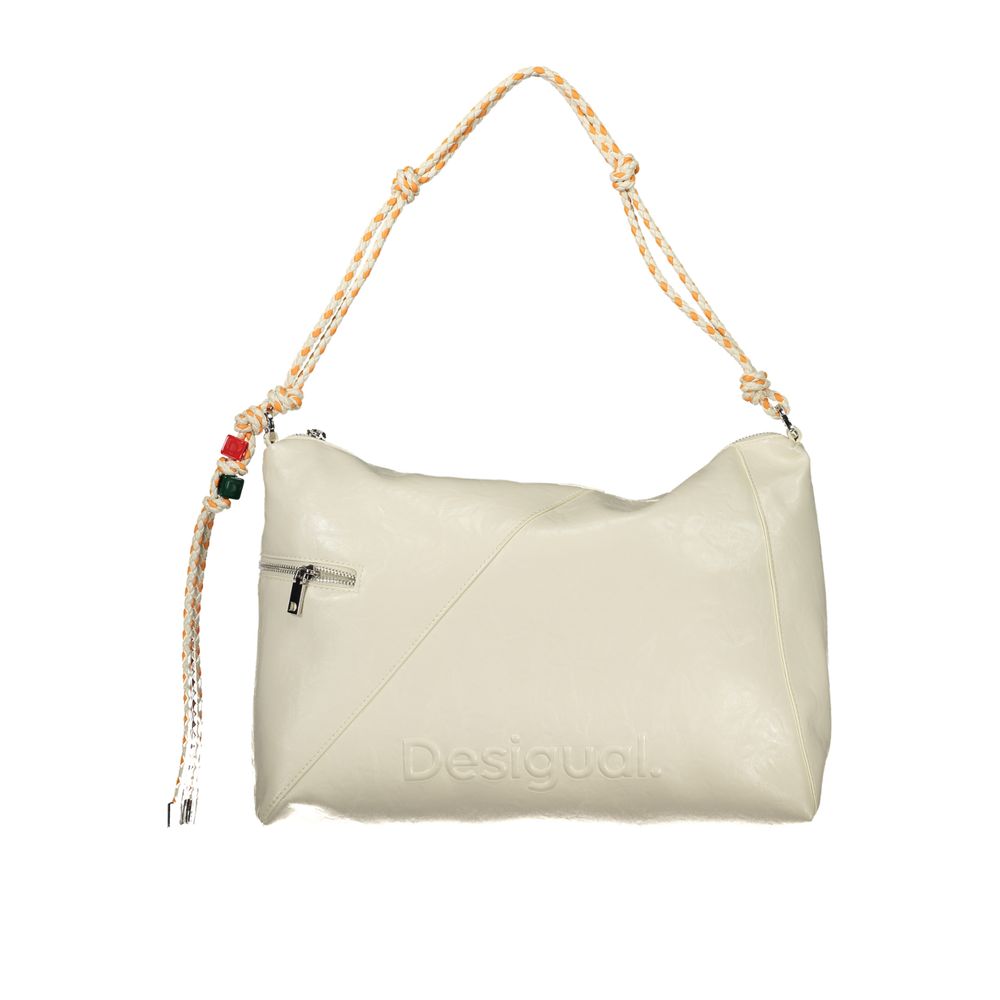 Desigual Ecru Polyurethane Women Handbag | Regal Royce