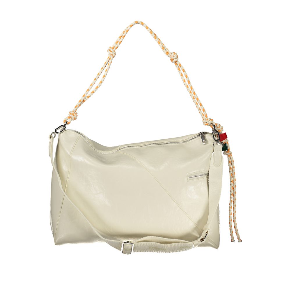 Desigual Ecru Polyurethane Women Handbag | Regal Royce