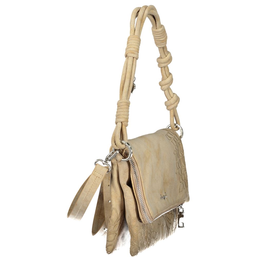 Desigual Beige Polyurethane Women Handbag | Regal Royce