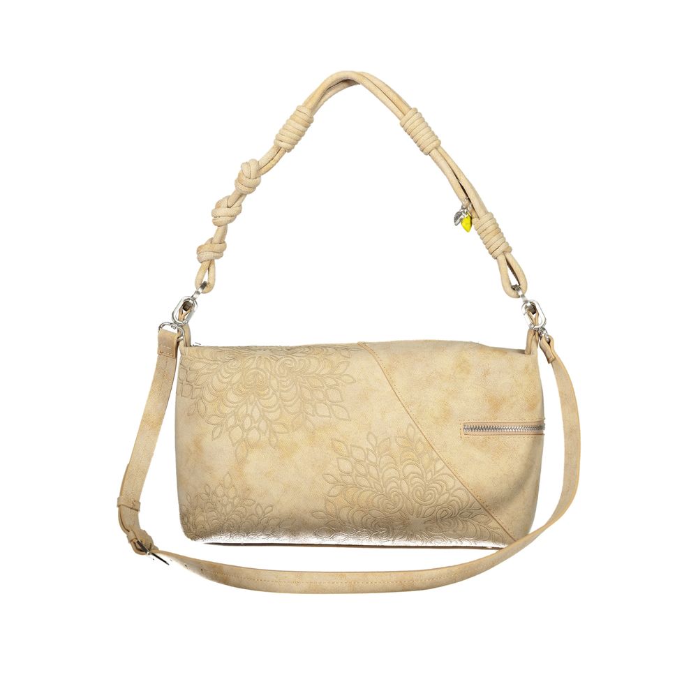 Desigual Beige Polyurethane Women's Shoulder Bag | Regal Royce