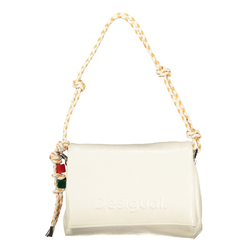 Desigual Ecru Polyurethane Women Handbag | Regal Royce