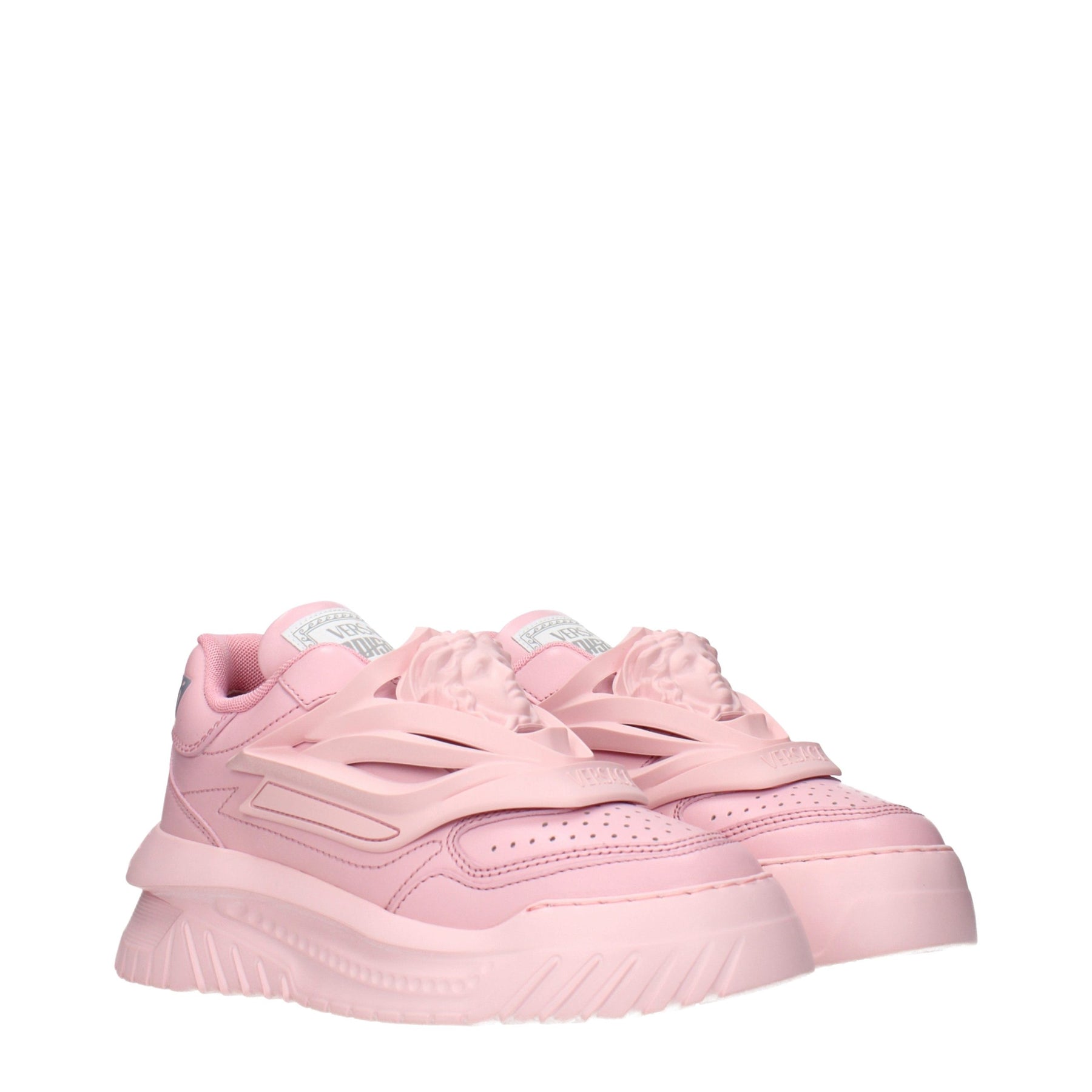 Versace Pink Leather Chunky Sneakers | Regal Royce