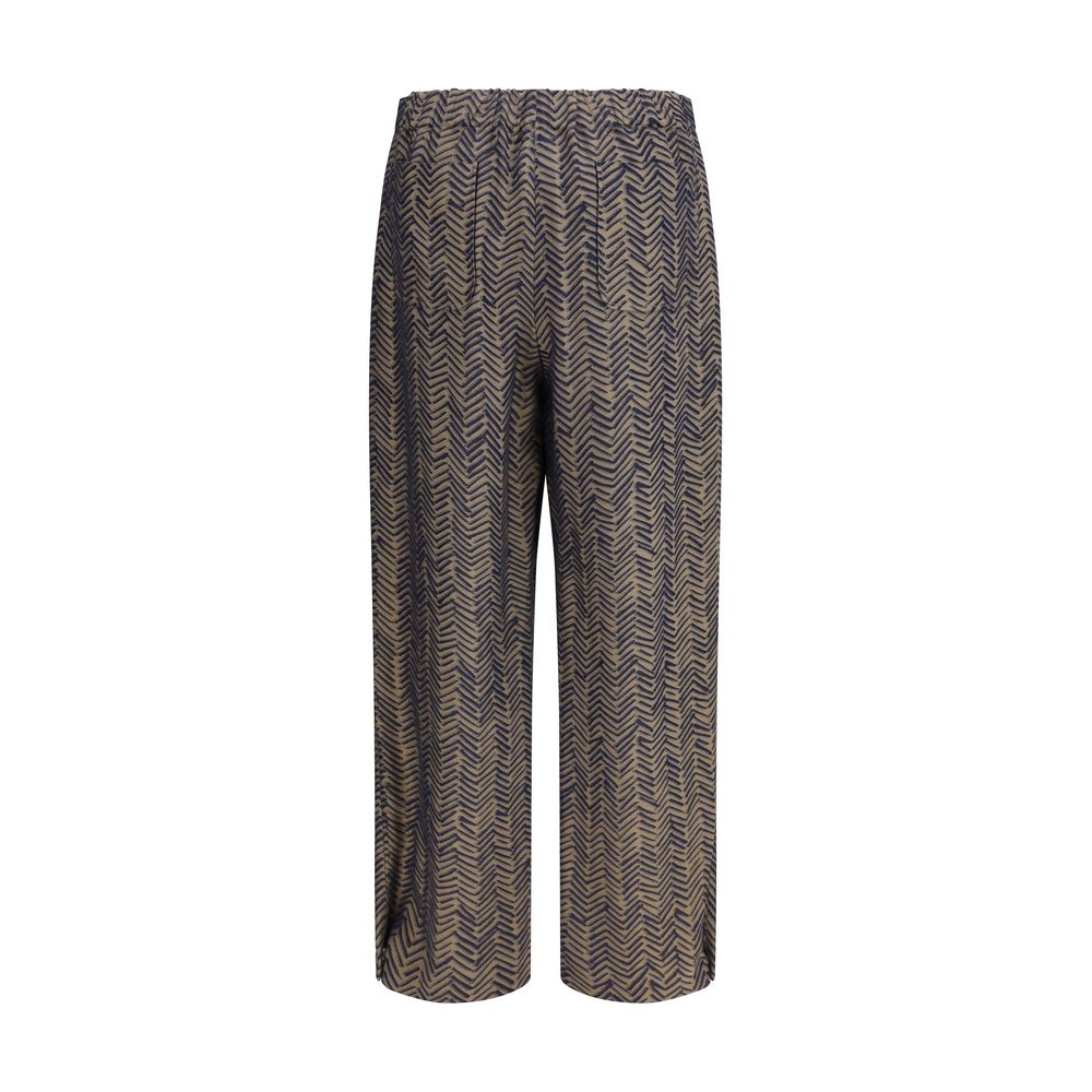 Giorgio Armani Brown Viscose Casual Pants | Regal Royce