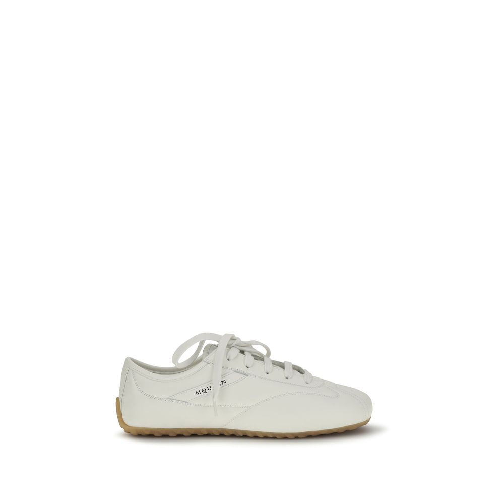 Alexander McQueen White Calf Leather Bos Taurus Athletic Sneakers | Regal Royce
