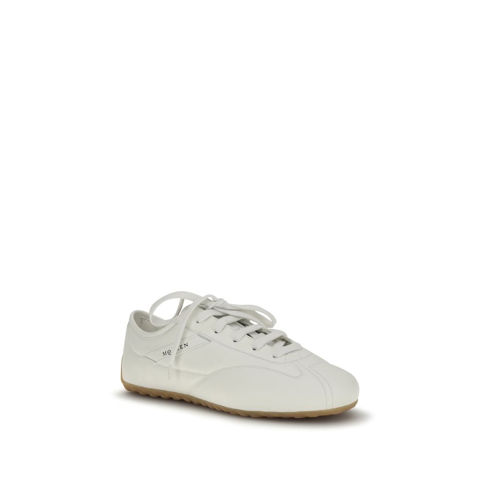 Alexander McQueen White Calf Leather Bos Taurus Athletic Sneakers | Regal Royce