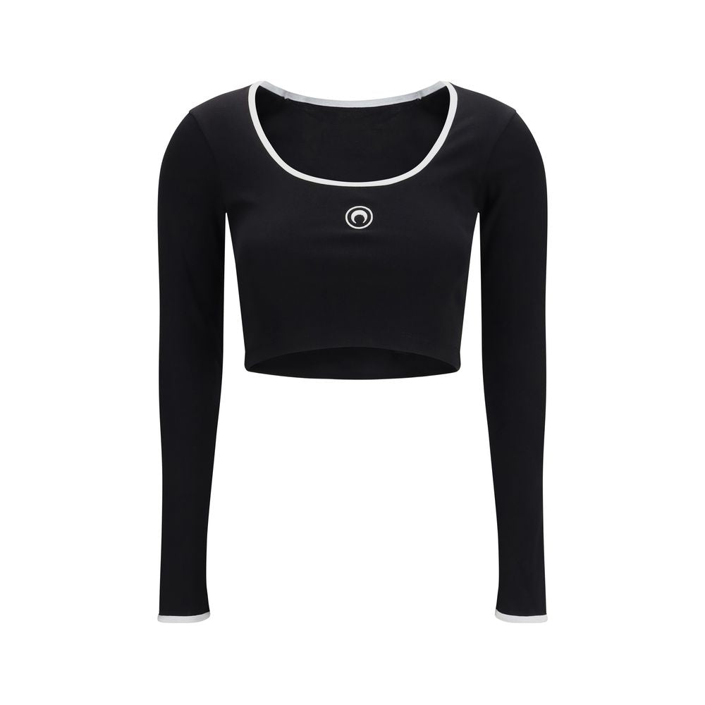 Marine Serre Black Cotton Sportswear | Regal Royce