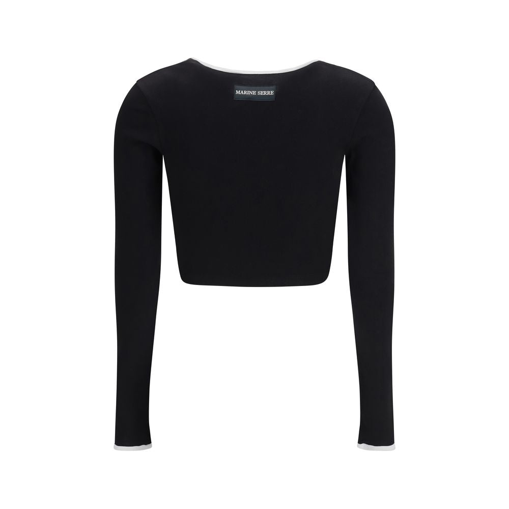 Marine Serre Black Cotton Sportswear | Regal Royce