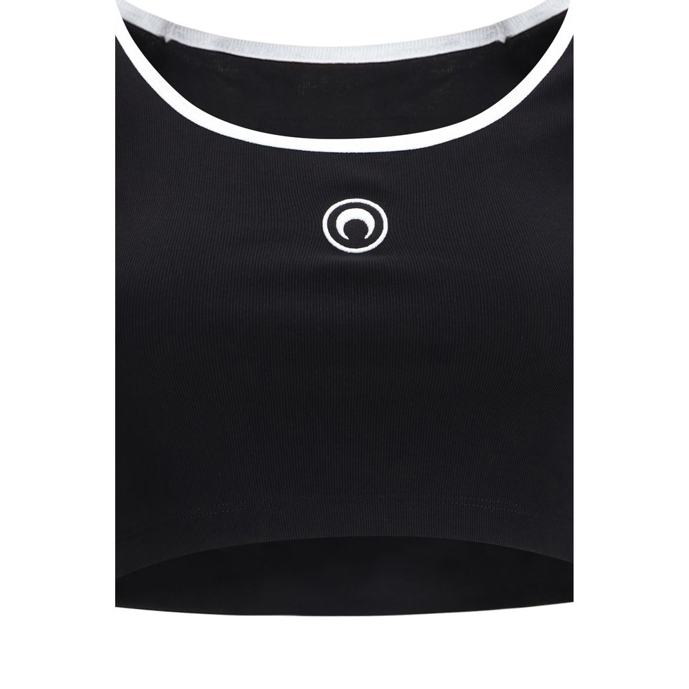 Marine Serre Black Cotton Sportswear | Regal Royce