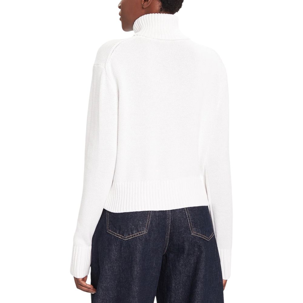 Calvin Klein Jeans White Cotton Turtleneck | Regal Royce