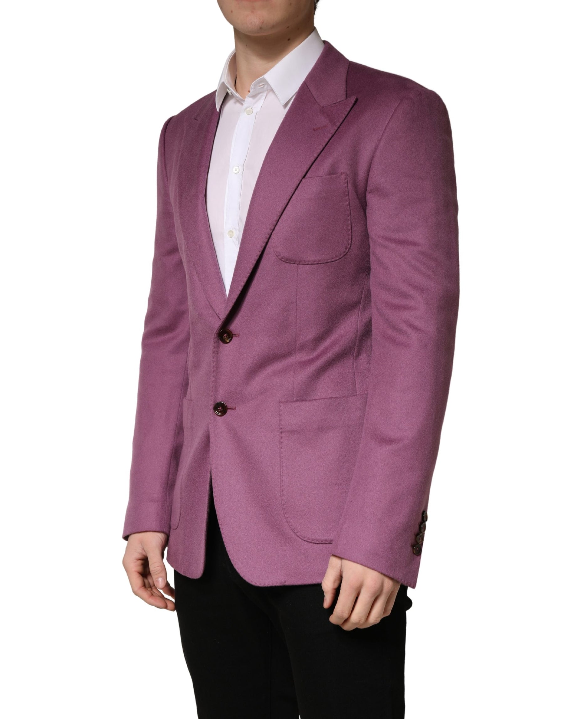 Dolce & Gabbana Purple Cashmere Slim Fit Coat Jacket Blazer | Regal Royce