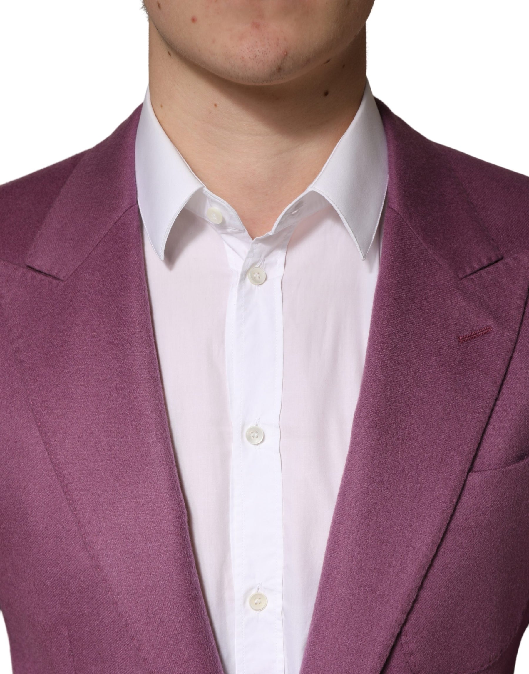 Dolce & Gabbana Purple Cashmere Slim Fit Coat Jacket Blazer | Regal Royce