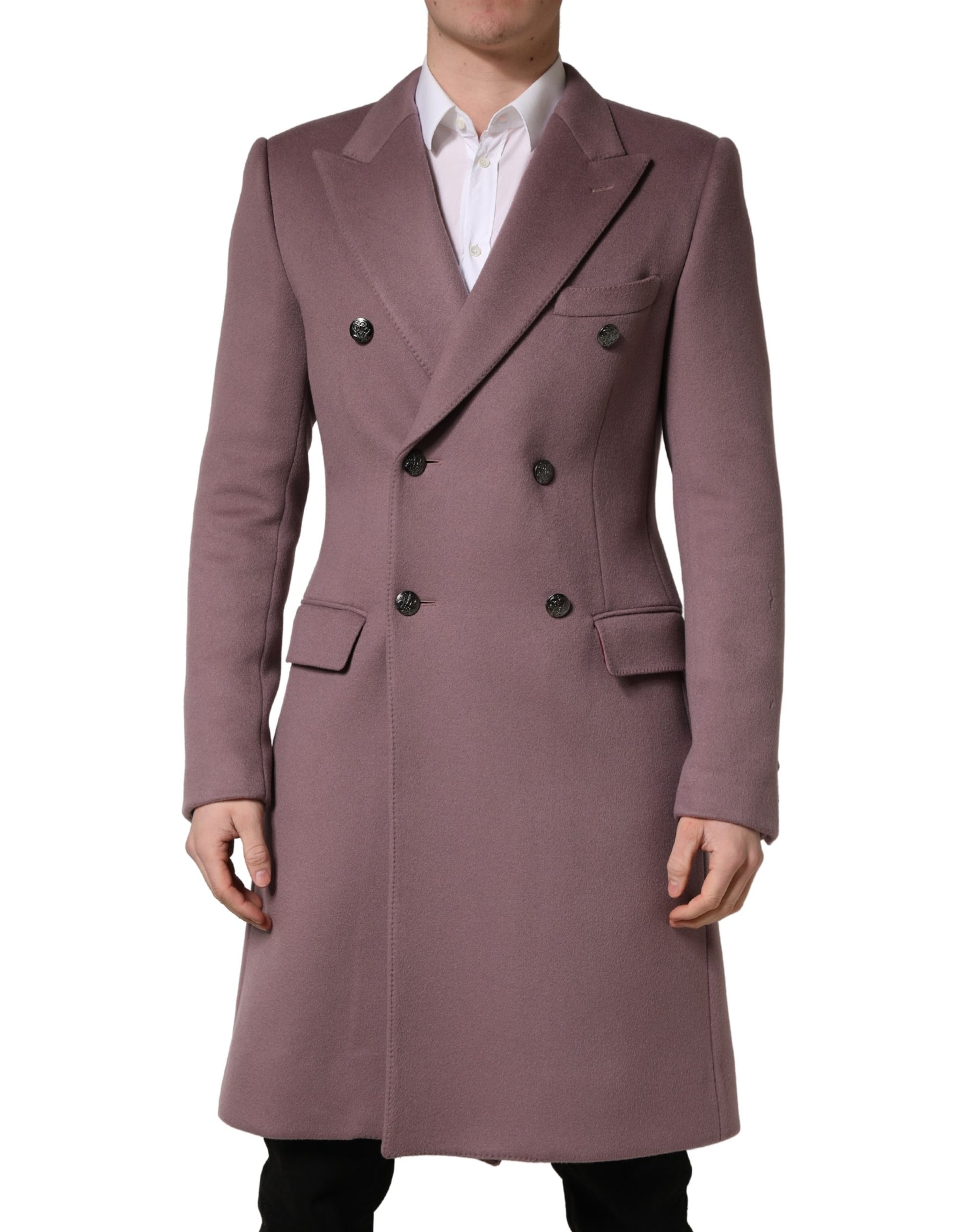 Dolce & Gabbana Brown Double Breasted Men Trench Coat Jacket | Regal Royce