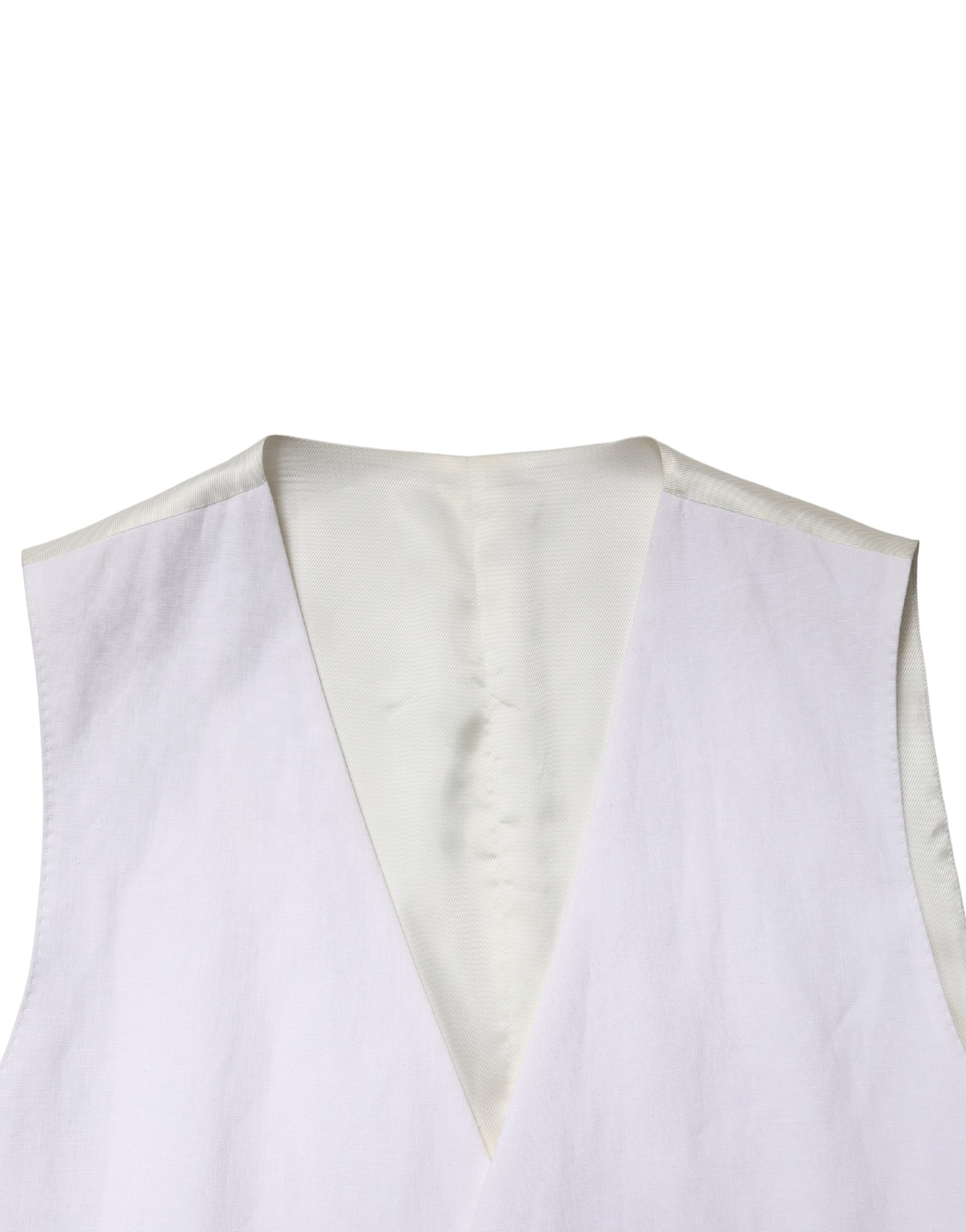 Dolce & Gabbana White SARTORIA Linen 2 Piece Men Formal Suit | Regal Royce